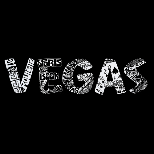 Los Angeles Pop Art Women's Word Art V-Neck T-shirt - Vegas - Online Exclusive