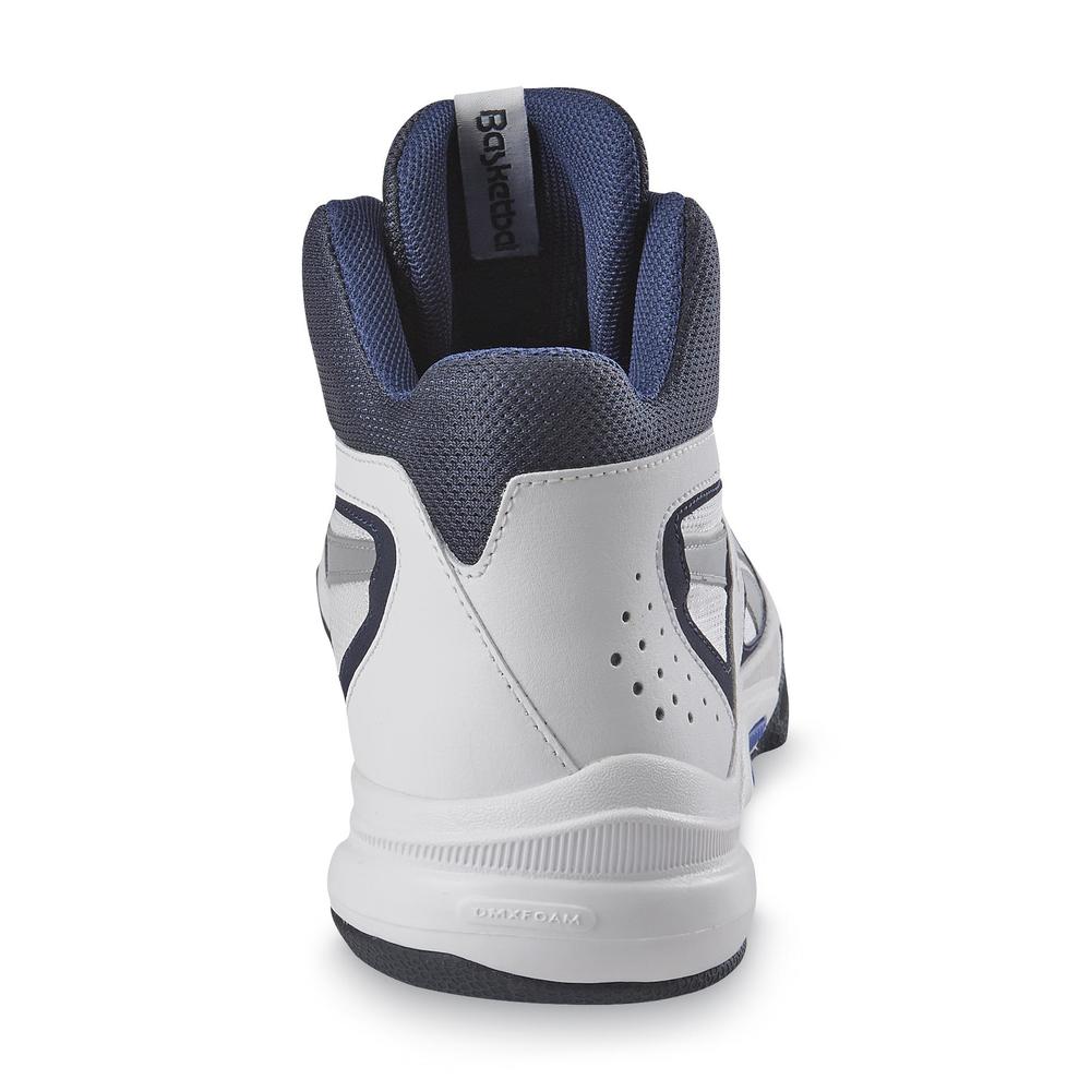 Reebok Men's Baseline 1.0 High-Top Basketball Athletic Shoe - White/Navy