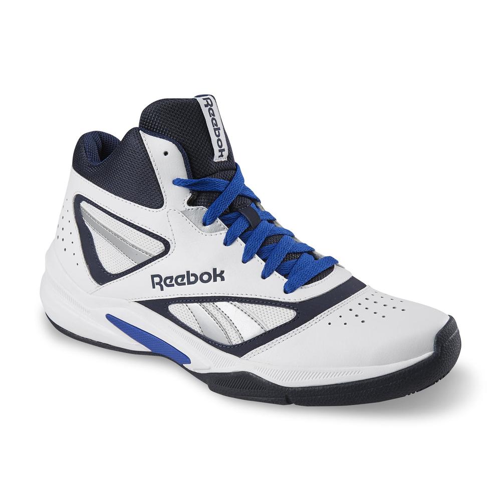 Reebok Men's Baseline 1.0 High-Top Basketball Athletic Shoe - White/Navy