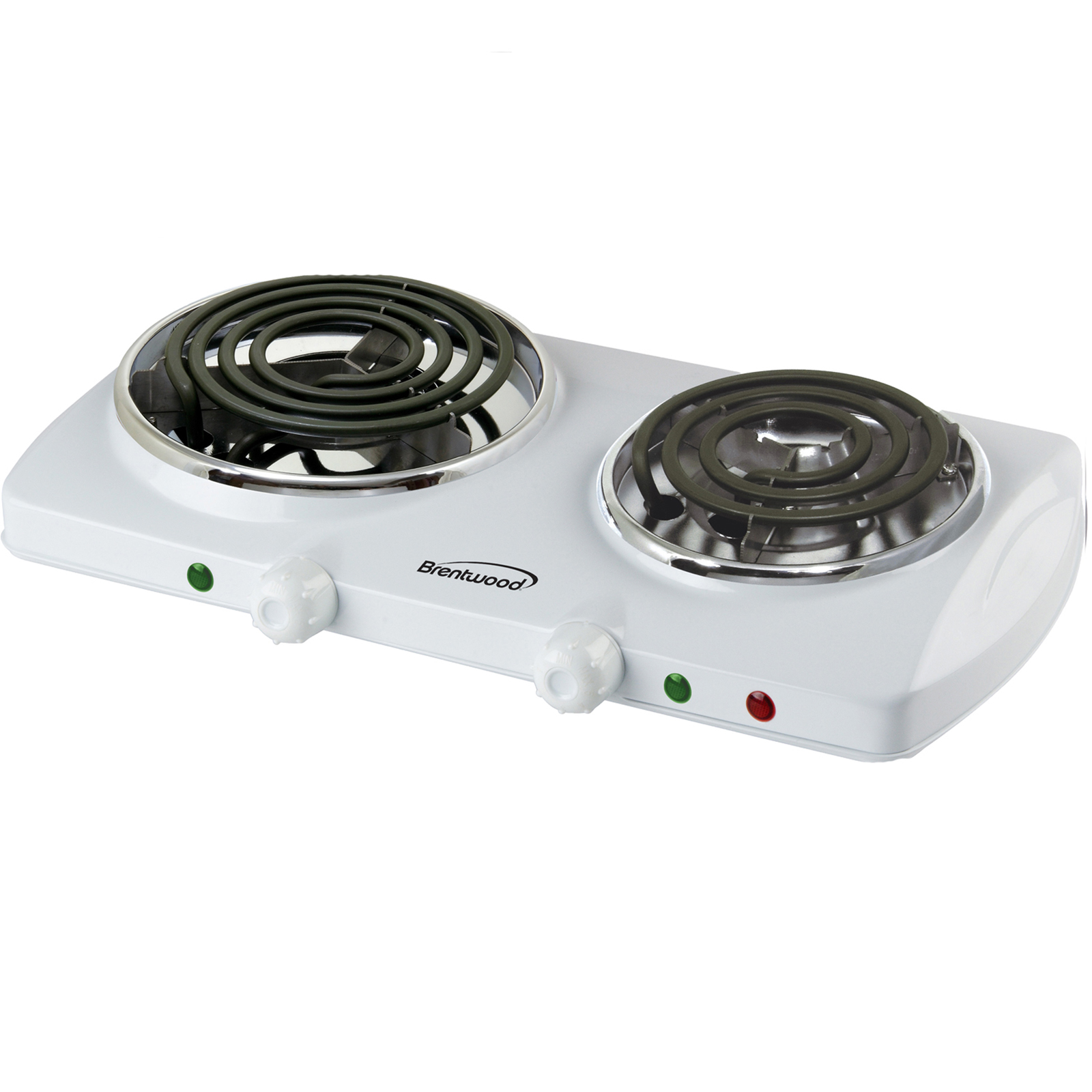 Brentwood 97083281M Electric 1500W Double Burner Spiral White