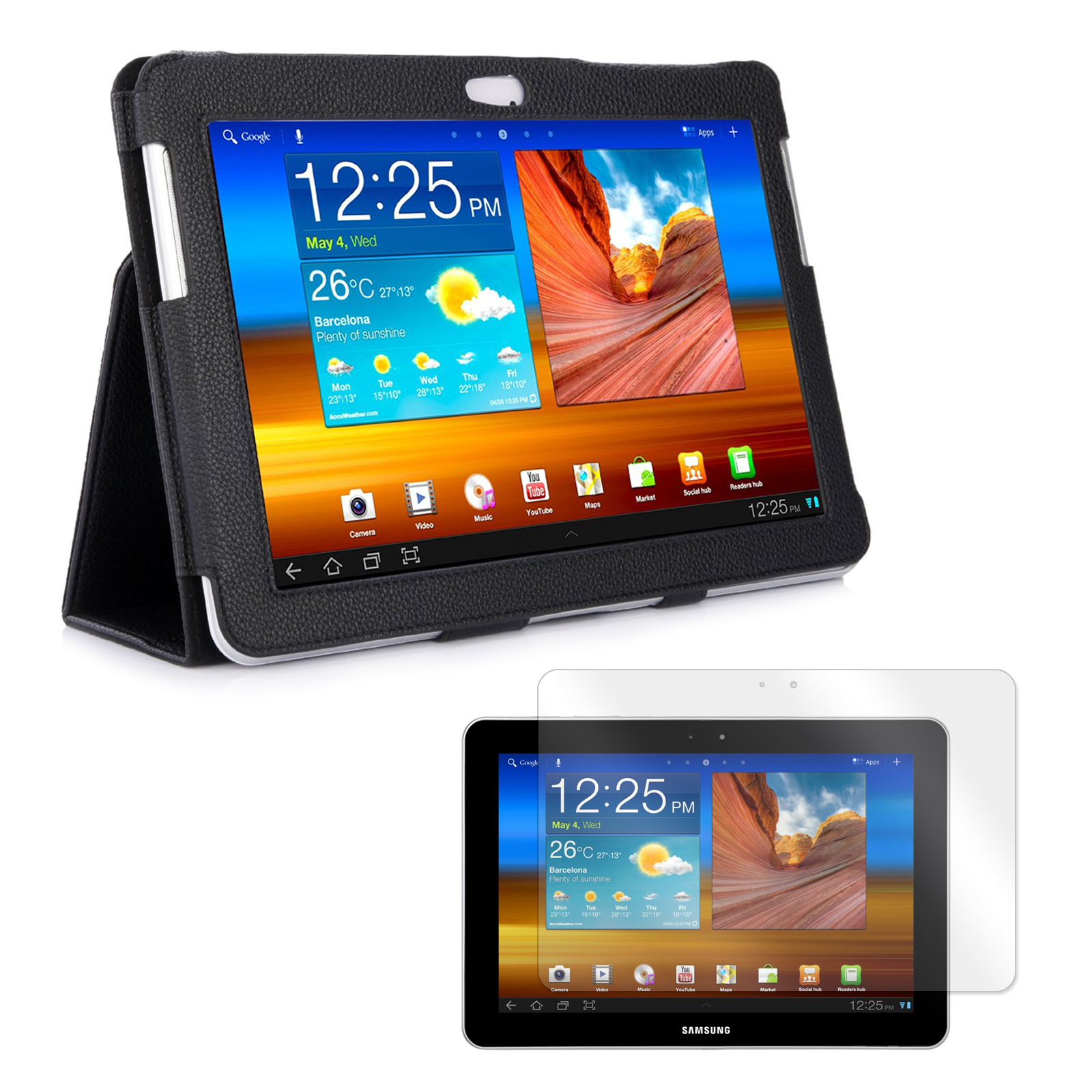 Mgear Accessories 97087657M Black DoubleFold Folio Case with Screen