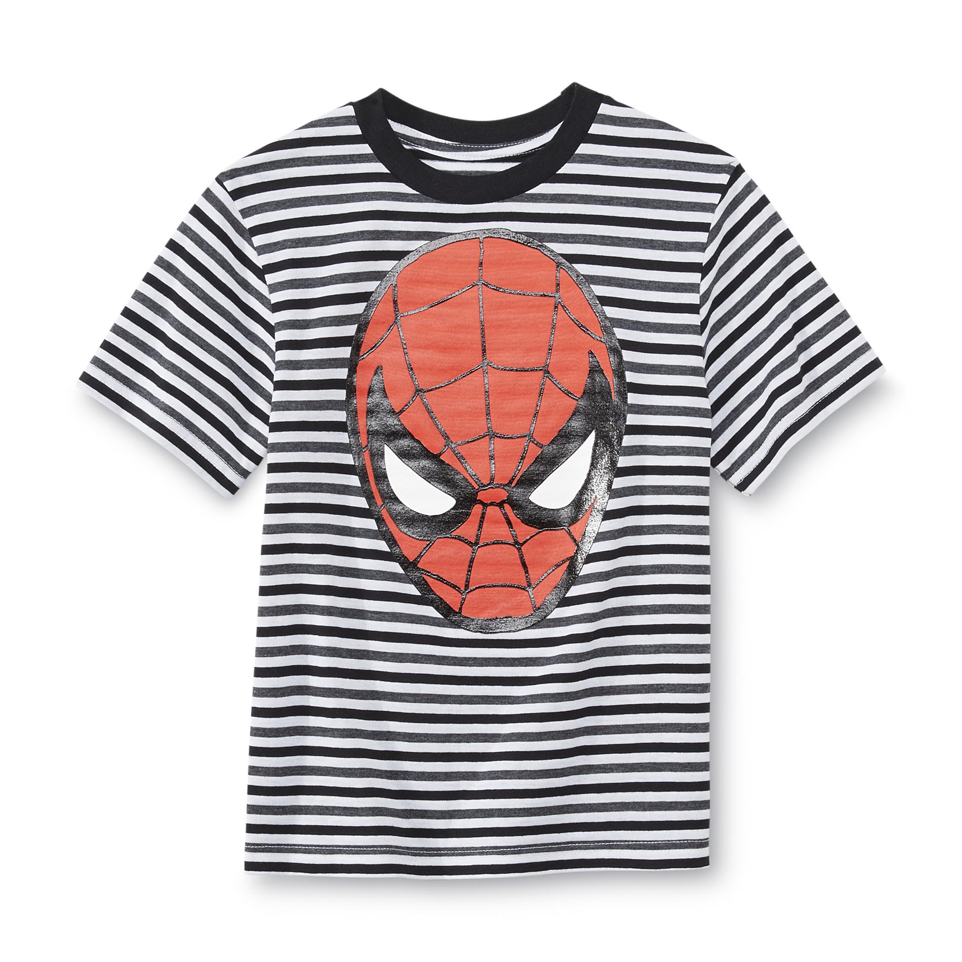 Marvel Boy's Spider-Man Graphic T-Shirt - Striped