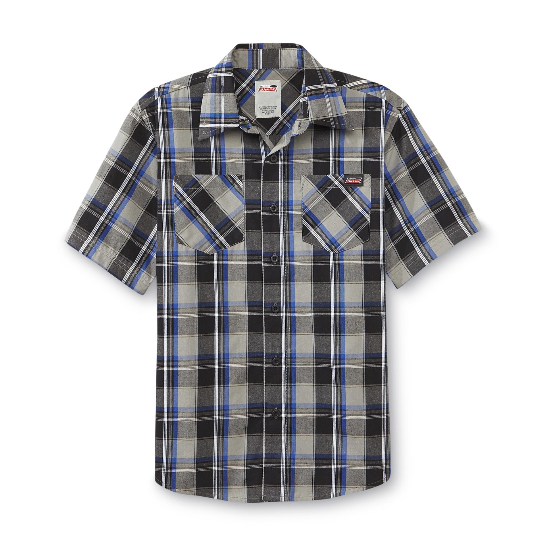 Genuine Dickies Boy's Button-Front Shirt - Plaid