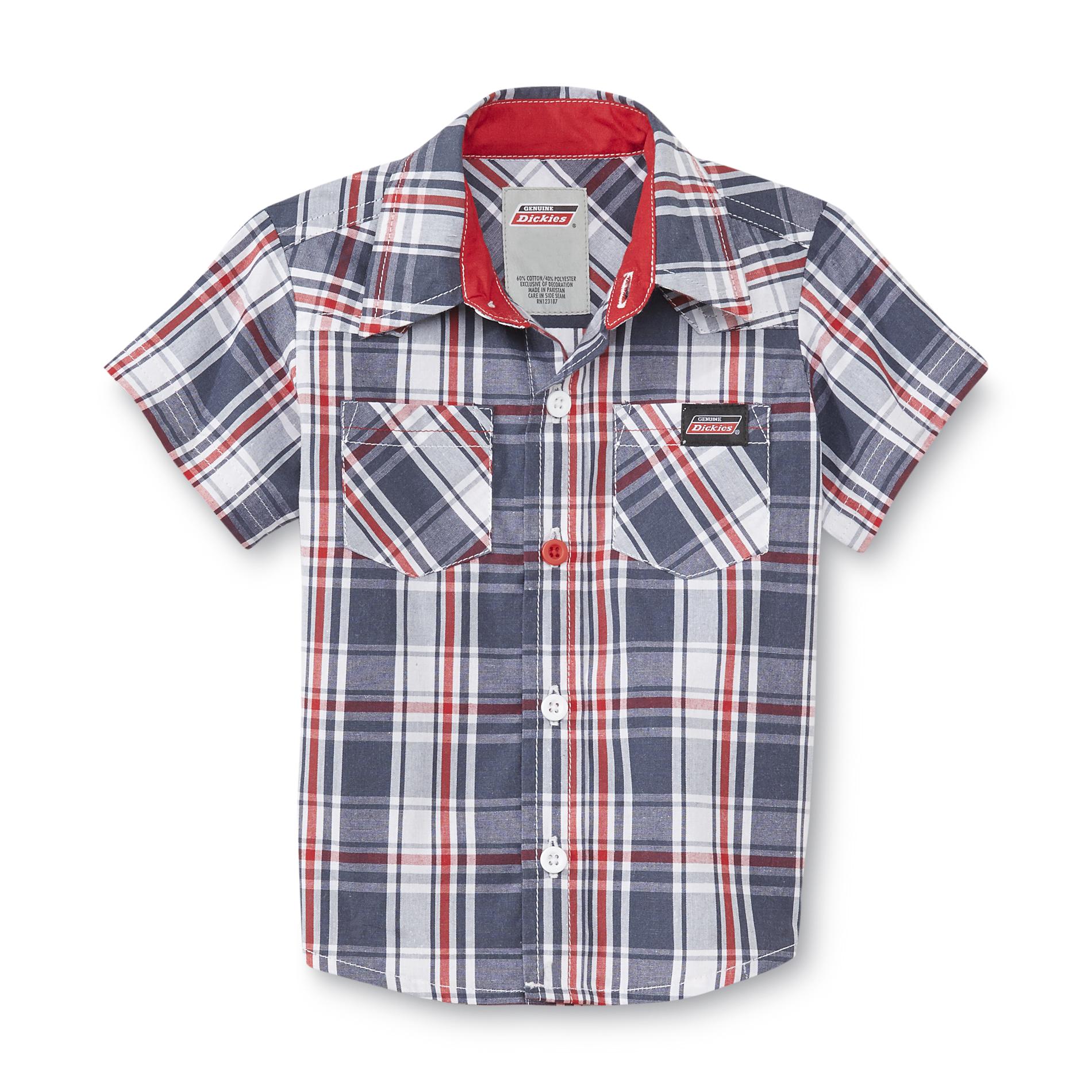Dickies Newborn Boy's Button-Front Shirt - Plaid