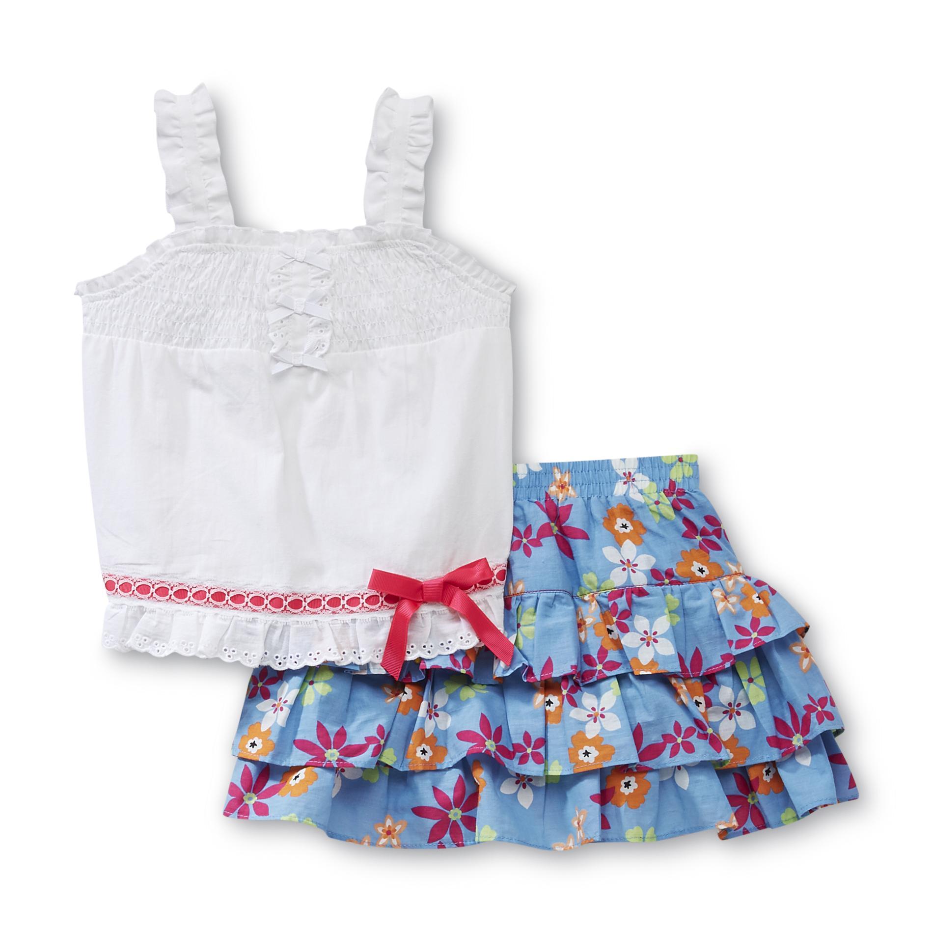 WonderKids Infant & Toddler Girl's Tank Top & Scooter Skirt - Floral