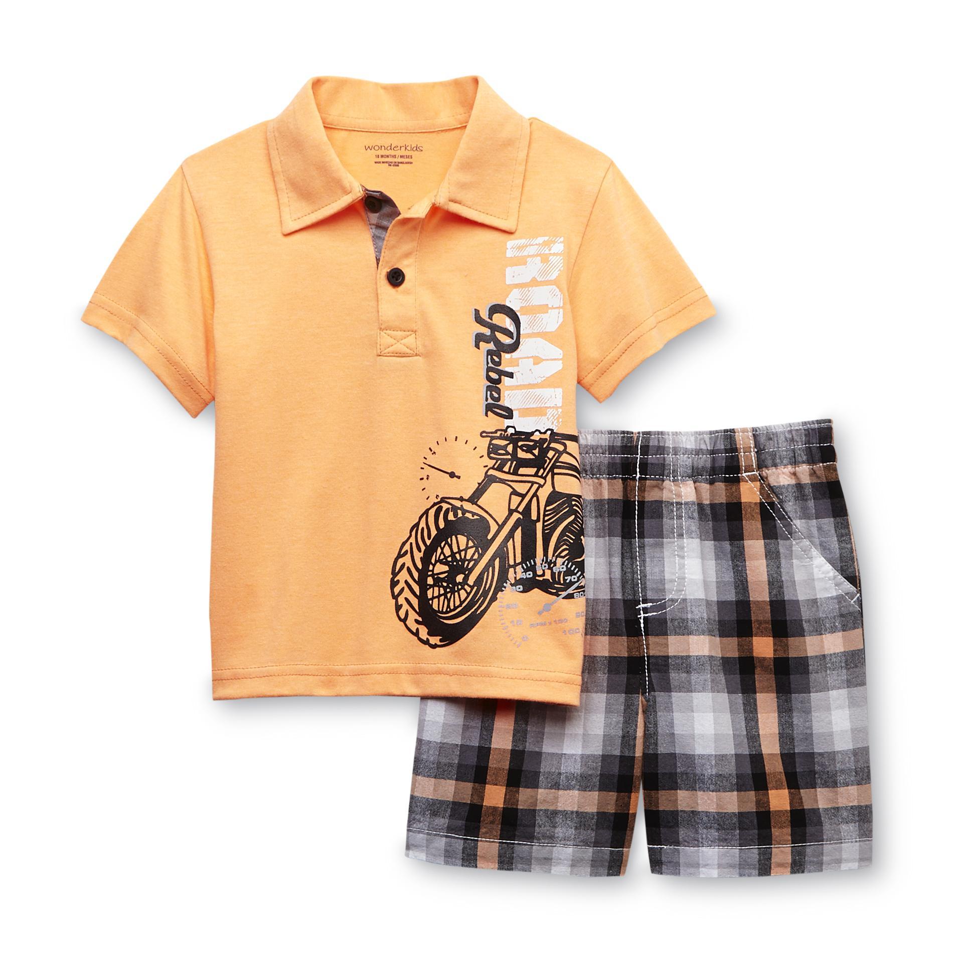 WonderKids Infant & Toddler Boy's Polo Shirt & Shorts - Road Rebel