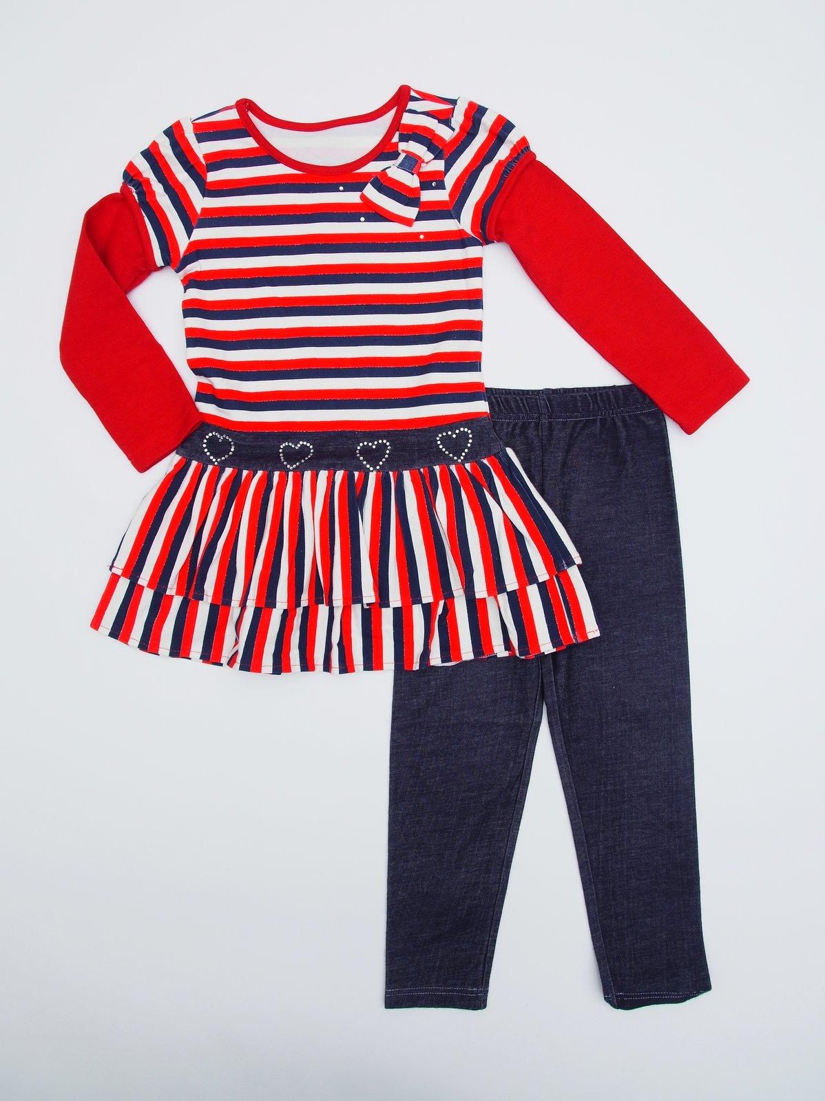 Young Hearts Girl's Tunic & Leggings - Striped