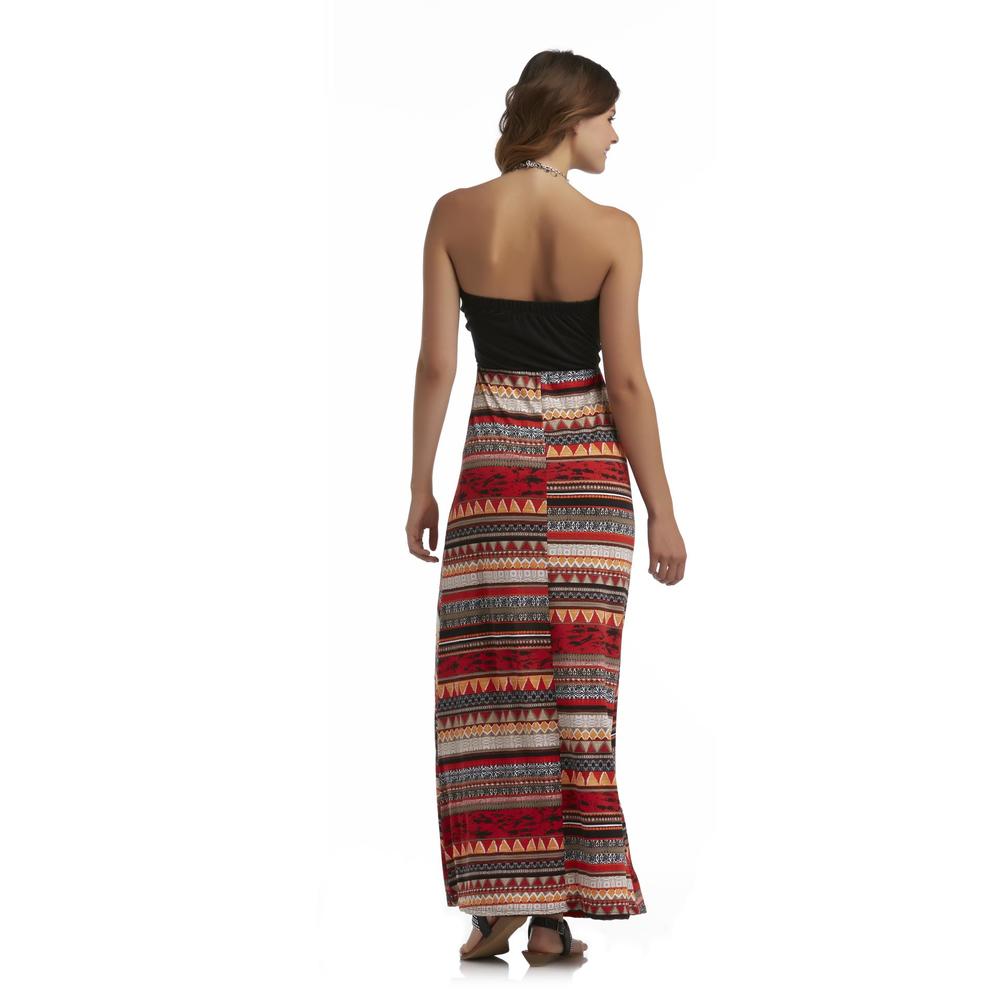 Bongo Junior's Strapless Maxi Dress - Tribal Print
