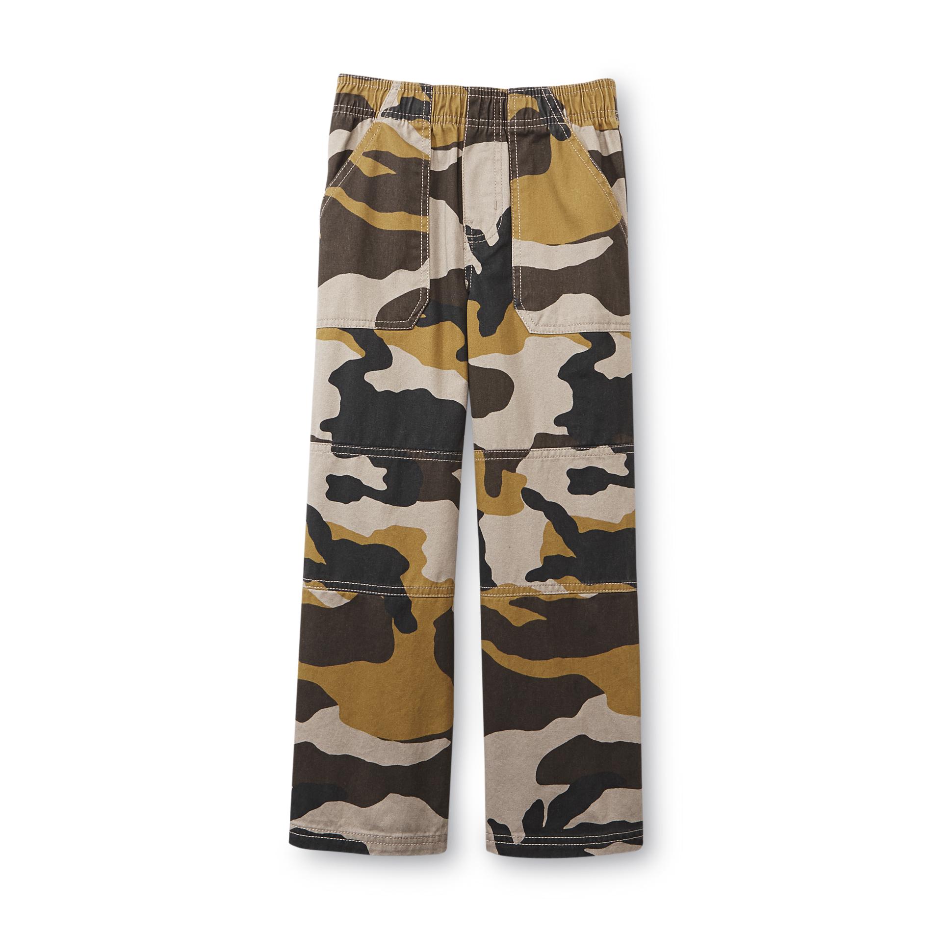 Toughskins Boy's Comfort-Waist Twill Pants - Camouflage