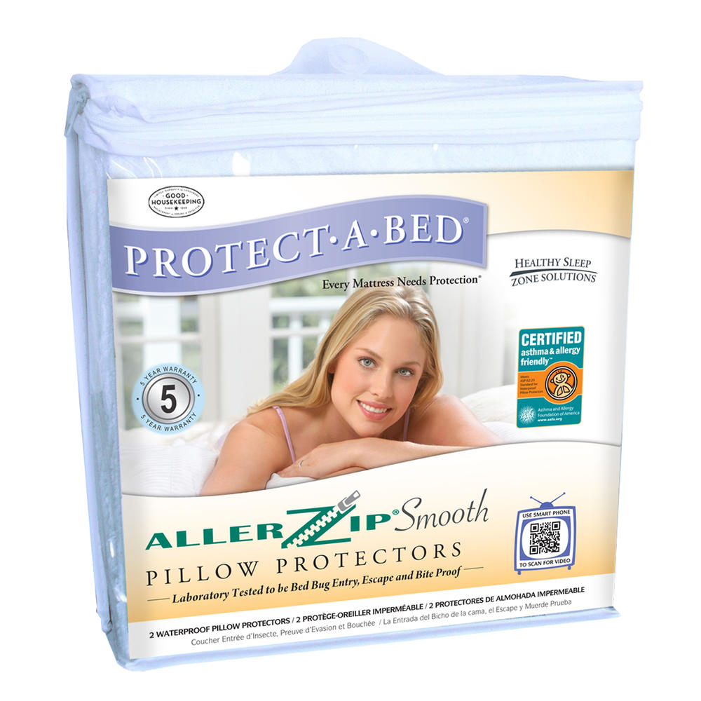 Protect-A-Bed AllerZip&reg; Smooth Pillow Protector