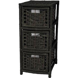 Oriental Furniture 25 Natural Fiber Occasional Chest Of Drawers