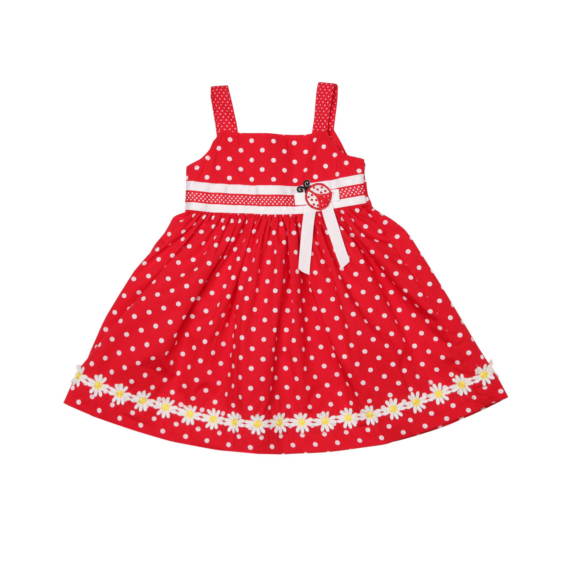 WonderKids Infant & Toddler Girl's Sleeveless Dress - Ladybug & Polka Dot
