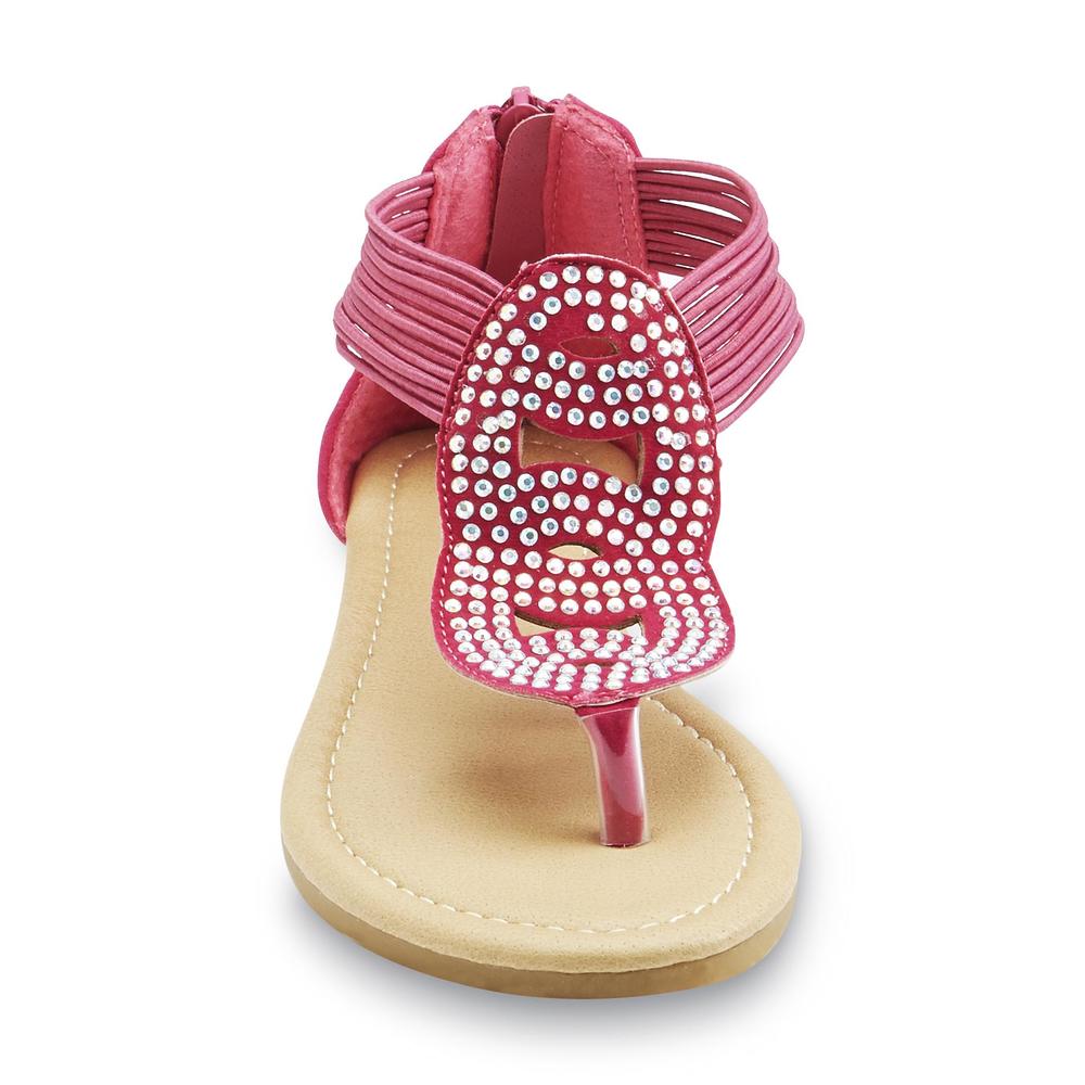 Yoki Girl's Flora Pink Rhinestone Sandal