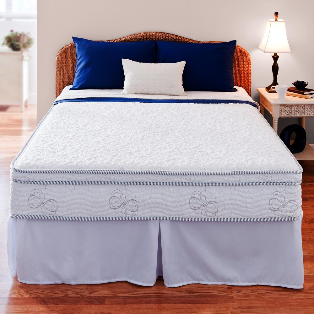 Night Therapy 11" MyGel&#174; iCoil&#174; Euro Box Top Hybrid Mattress  & Bed Frame Set- Full