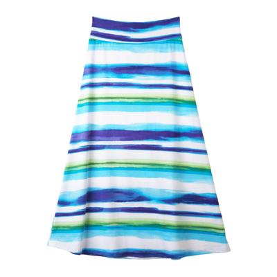 Amy's Closet Girl's Yoga-Waist Maxi Skirt - Striped