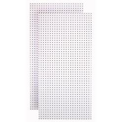 Tempered Wood Pegboard Triton Products Tempered Wood Pegboard TPB-2W Triton Products Pegboard Panel: Round, 1/4 in Peg Hole Size, 48 in x 24 in x 1/8 in, White, Painte