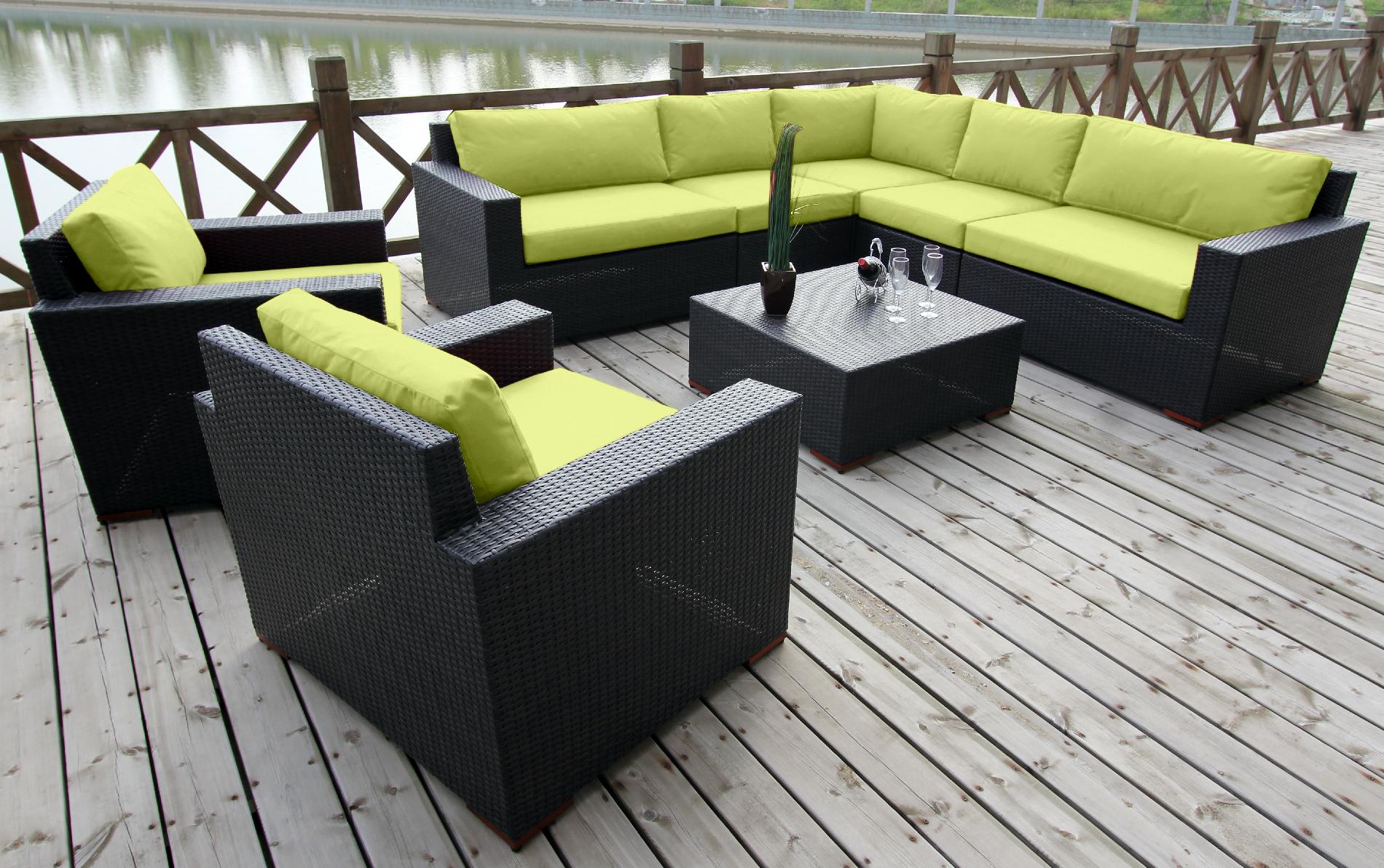 Bellini Home and Gardens Wildon 8- Piece Patio Sectional Seating Set Featuring Sunbrella&reg; Fabric