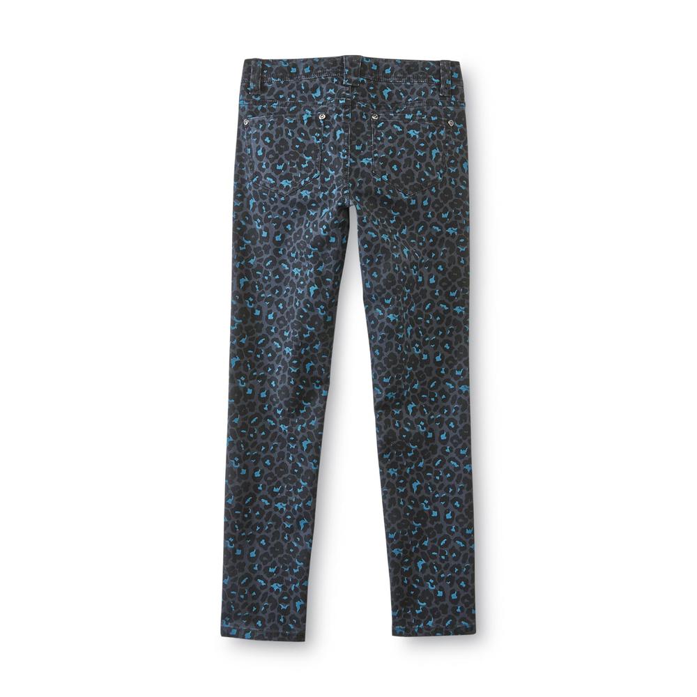 Canyon River Blues Girl's Skinny Jeans - Leopard Print