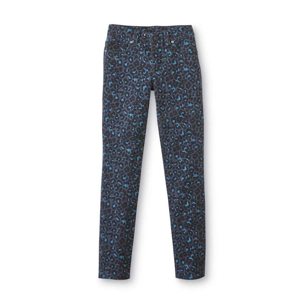 Canyon River Blues Girl's Skinny Jeans - Leopard Print