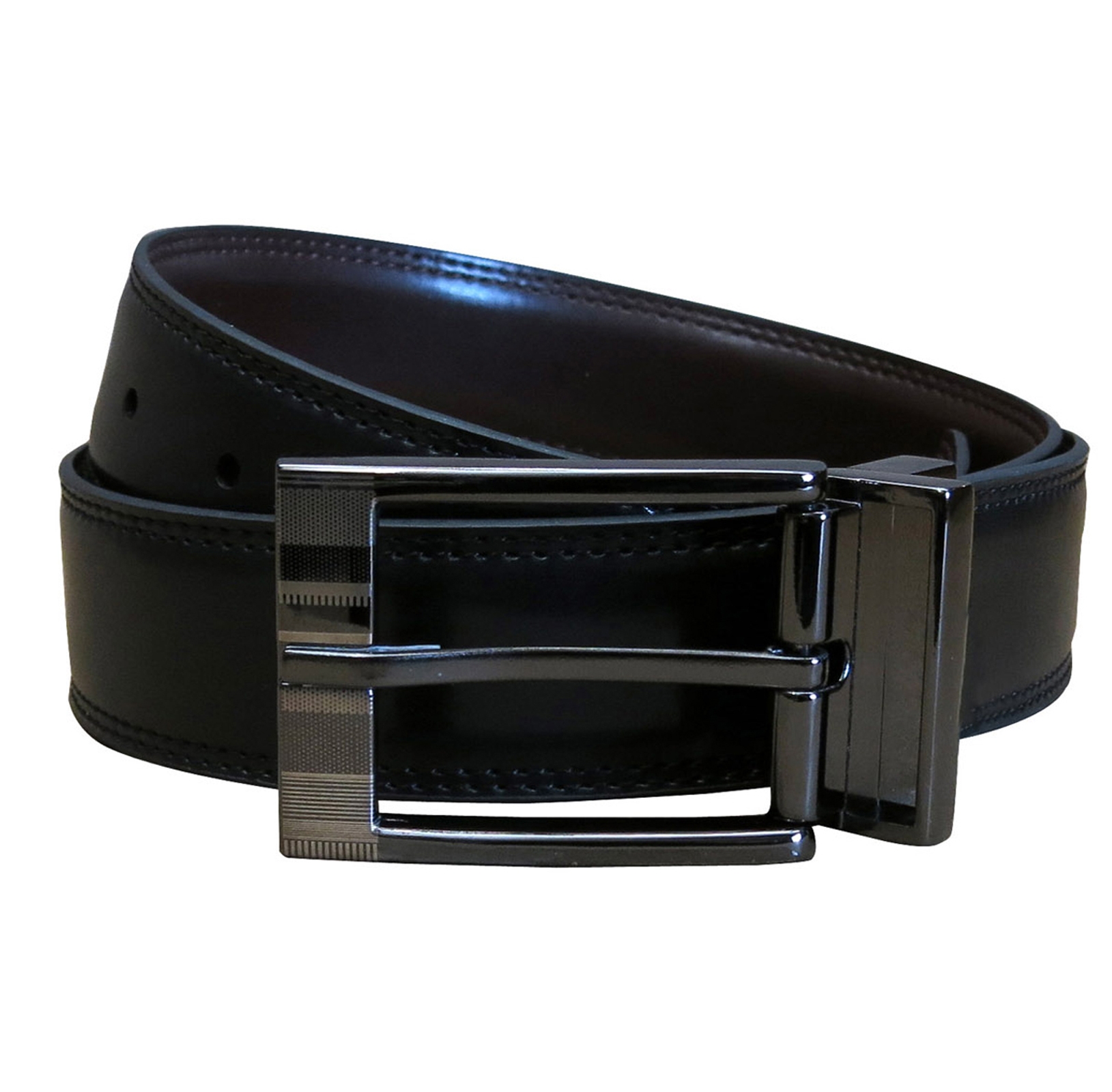 Van Heusen Men's 35mm Reversible Glazed leather belt