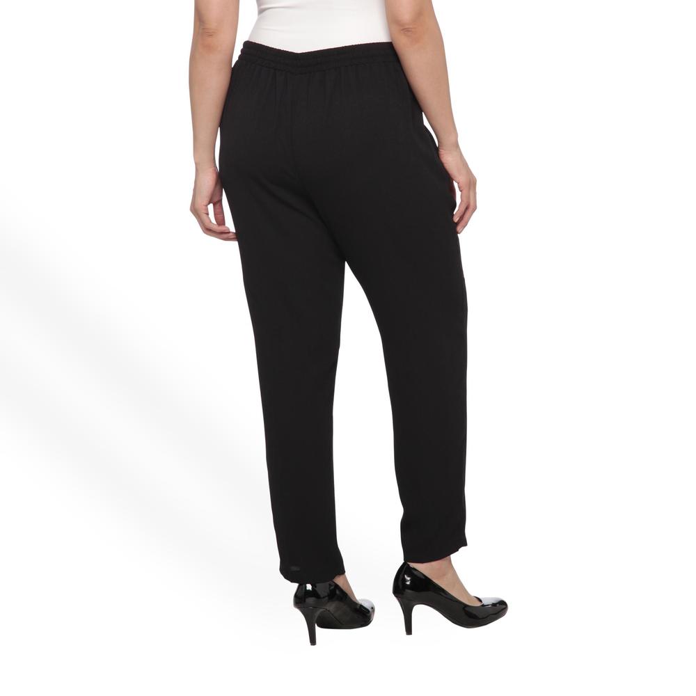 Beverly Drive Women's Plus Woven Trousers