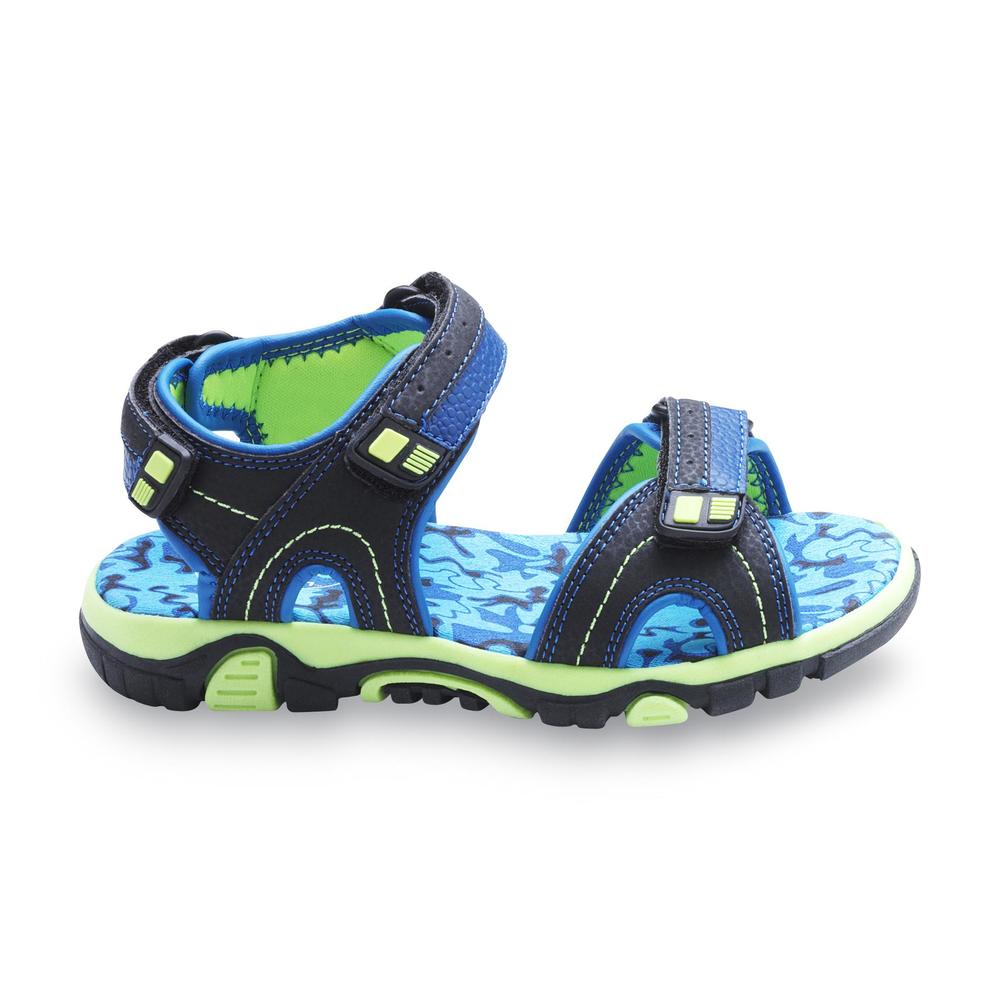Athletech Boy's Alex Blue/Black/Green Athletic Sandal