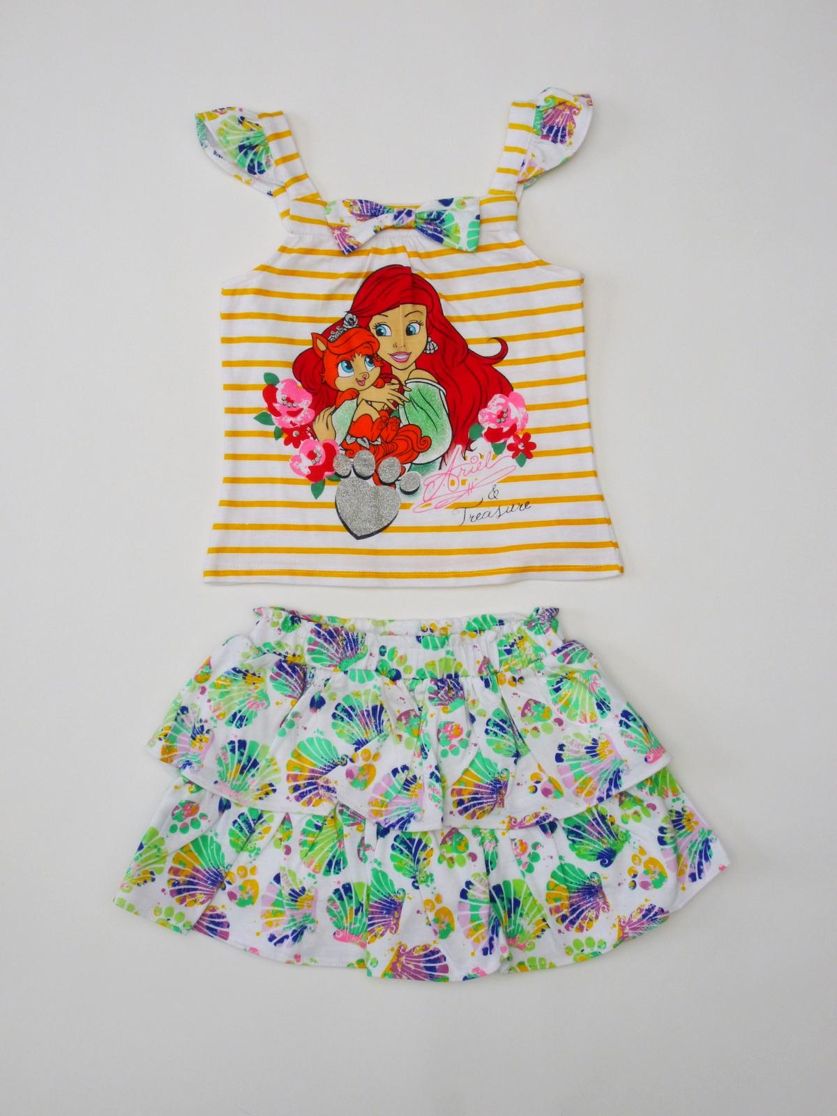 Disney Girl's Tank Top & Skirt - Ariel & Treasure