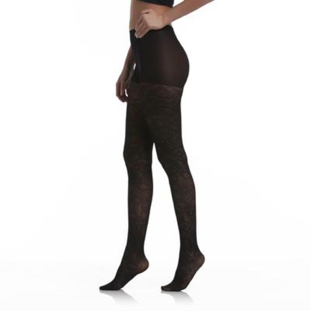 Attention Women's Control Top Fashion Tights - Scroll