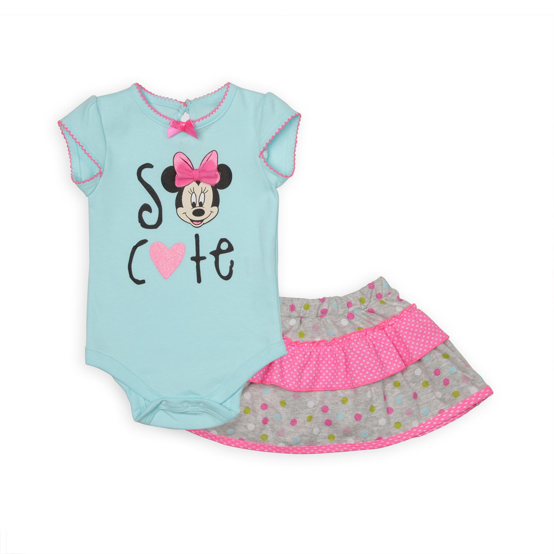 Disney Newborn Girl's Bodysuit & Skirt - Minnie Mouse