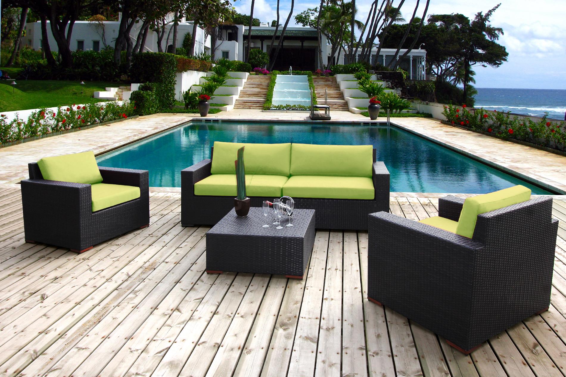 Bellini Home and Gardens Wildon 5 Pc. Deep Seating Sofa Set Featuring Sunbrella&reg; Fabric