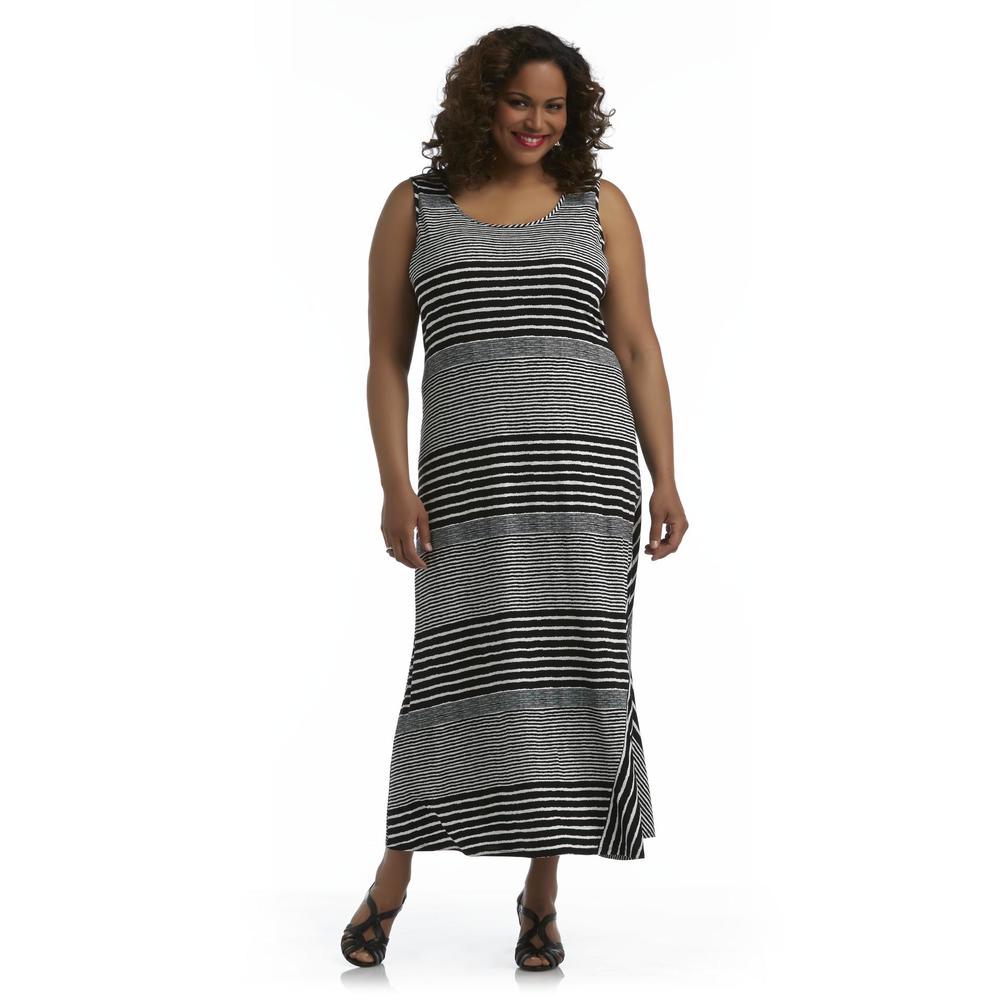 JBS Women's Plus Sleeveless Maxi Dress - Striped