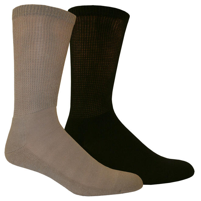 Dr. Scholl's Men's 2Pairs NonBinding Comfort Crew Socks