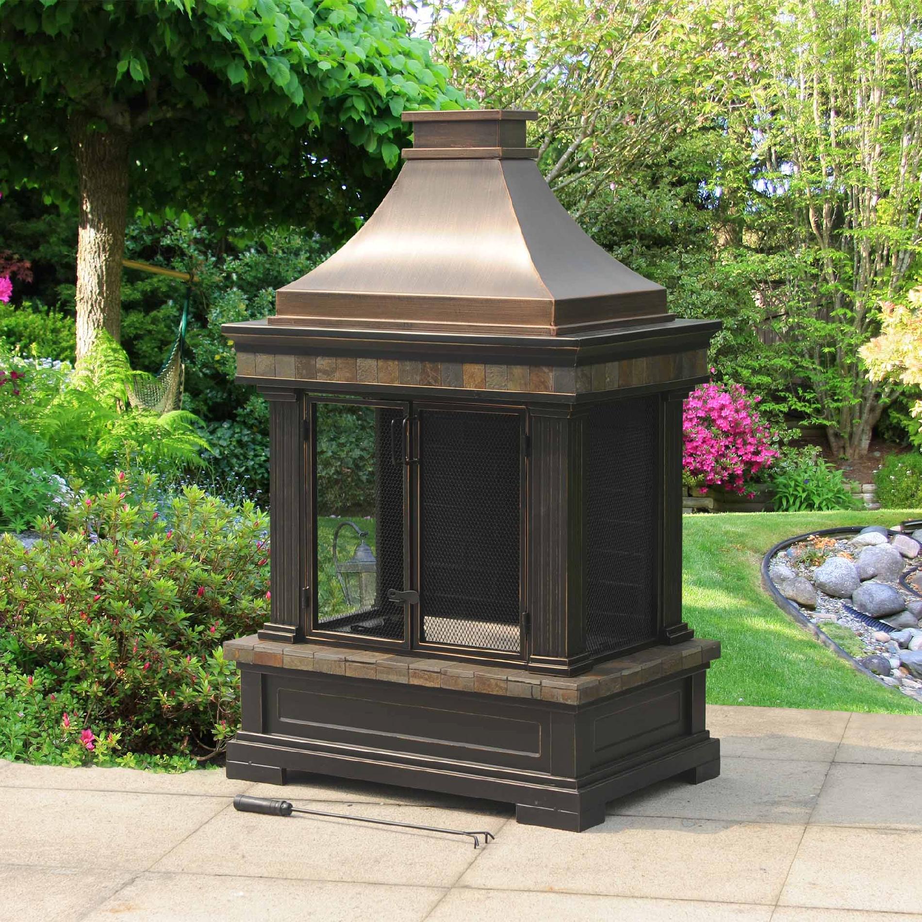 Outdoor Fireplaces Chimineas Black Sears