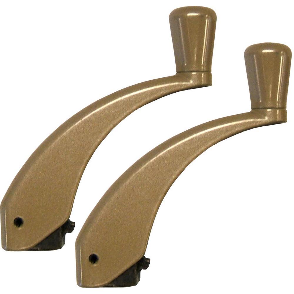 Ideal Security Inc. Fold Down Window Handles in Bronze Finish (2-pack)