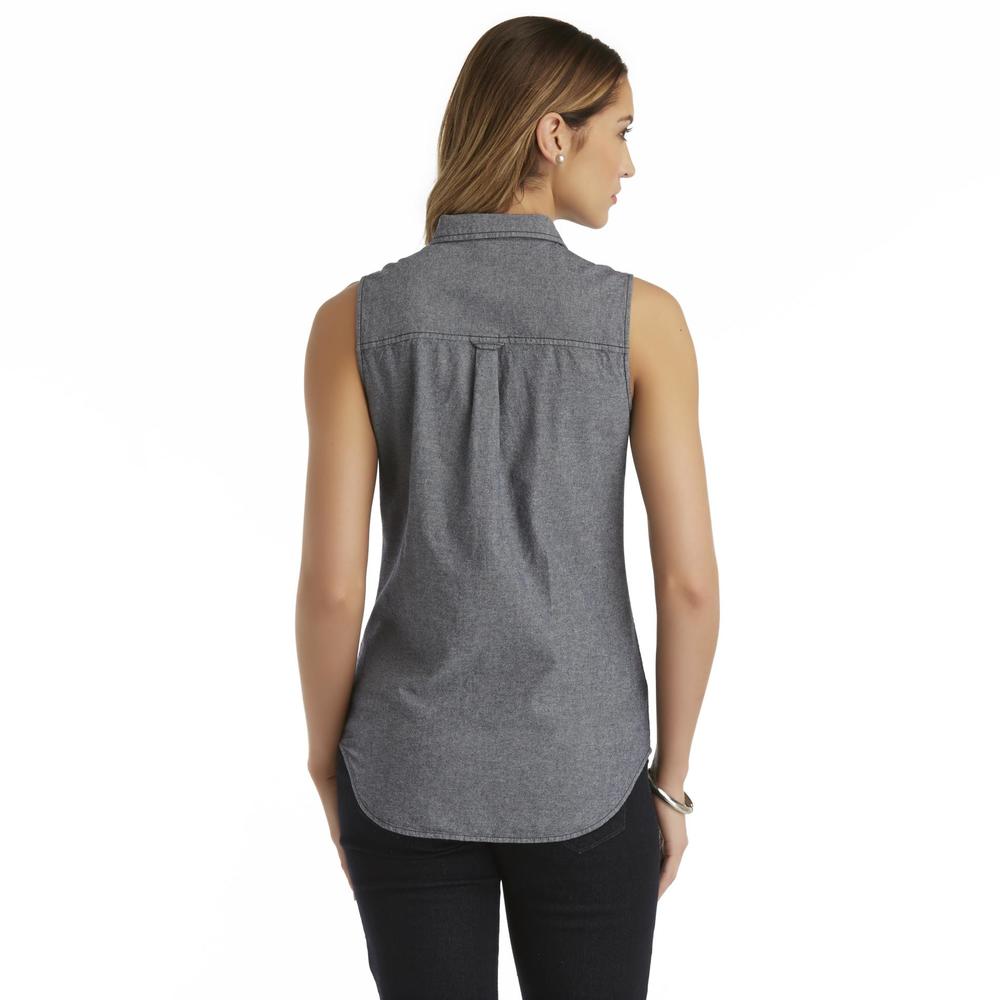 U.S. Polo Assn. Women's Sleeveless Button-Front Shirt