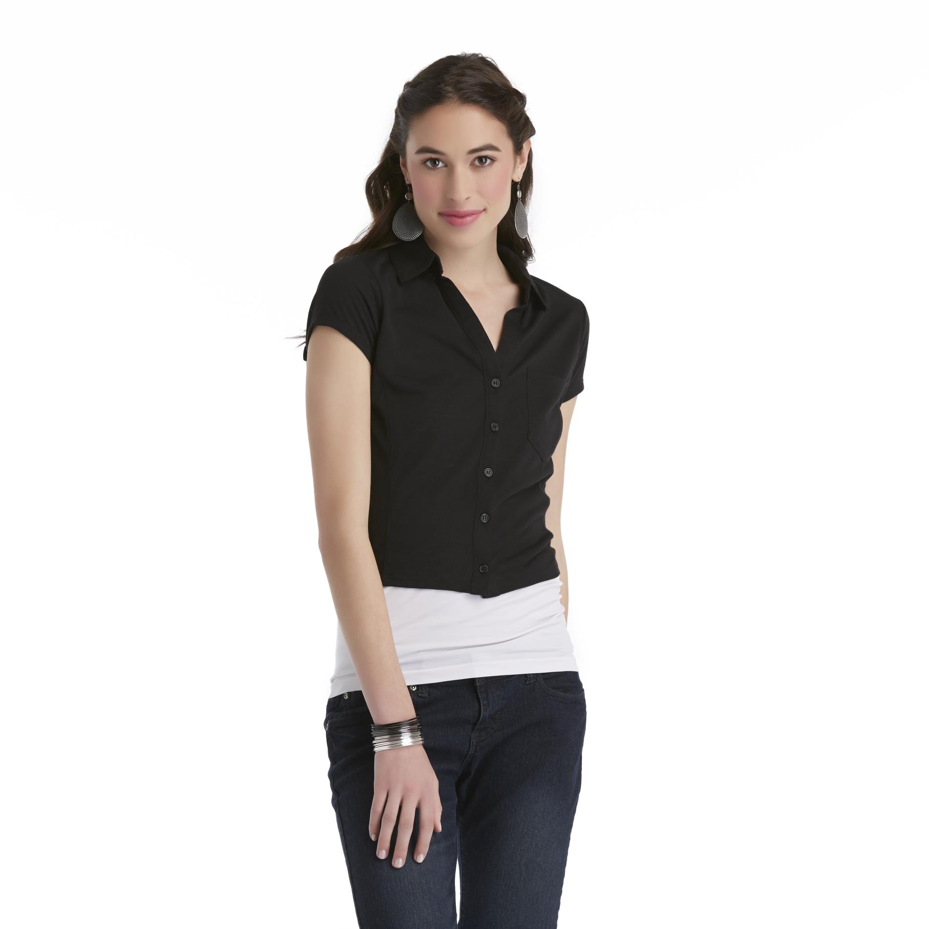 Bongo Junior's Cropped Button-Front Top