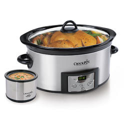 crock-pot cpscvc60ll-s-a 6-quart cook & carry programmable slow cooker with digital timer, stainless steel