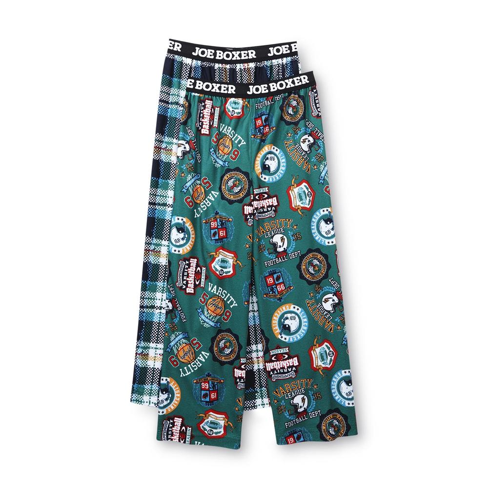 Joe Boxer Boy's 2-Pair Pajama Pants - Sports & Plaid
