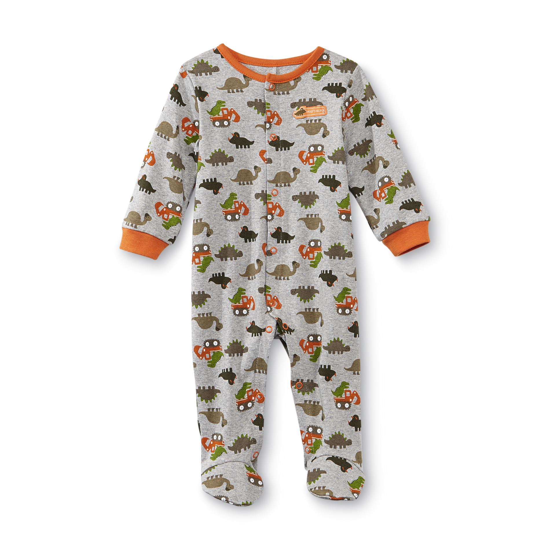 Little Wonders Newborn Boy's Footed Pajamas - Daddy's Helper