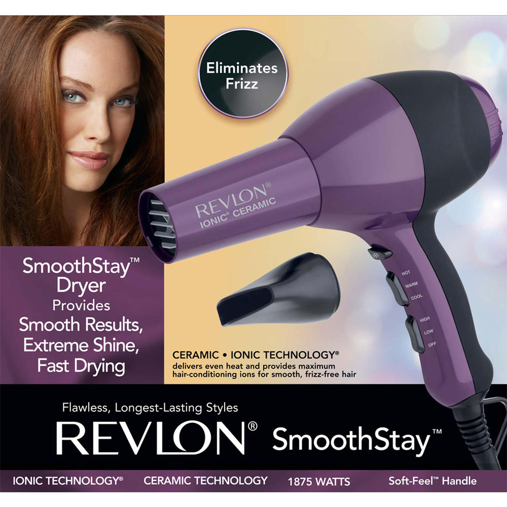 Revlon Smooth Stay 1,875 Watt Ionic Hair Dryer