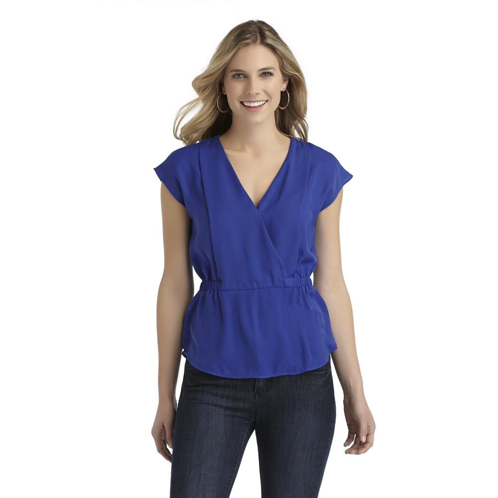 Attention Women's Ruched Waist Blouse