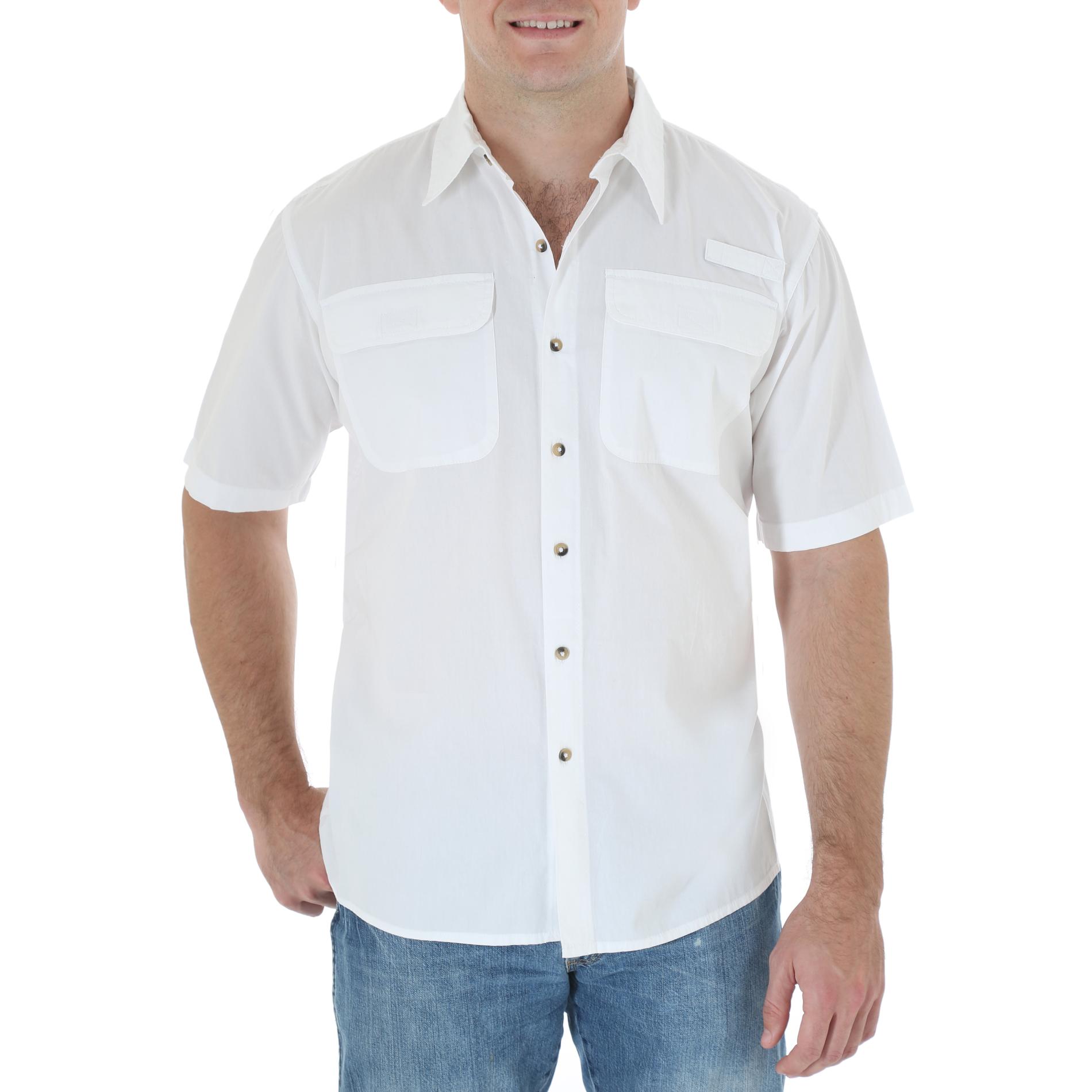 Wrangler Men's Short-Sleeve Button-Down Utility Shirt