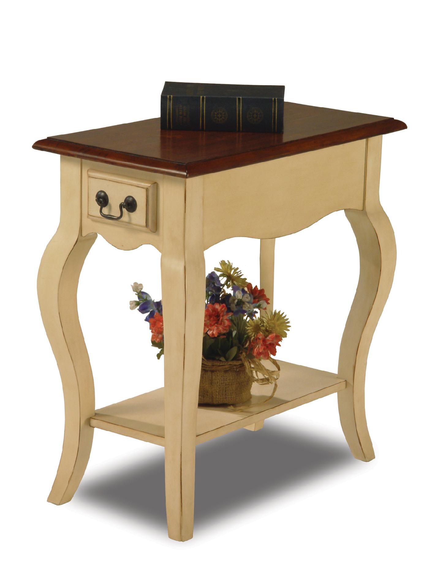 Leick Chairside Small End Table-Ivory Finish