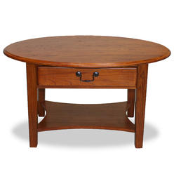 Leick Furniture Leick Favorite Finds Oval Coffee Table, Medium Oak