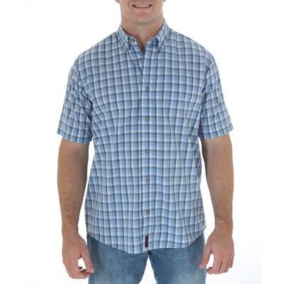 Wrangler Men's Big & Tall Short-Sleeve Button-Down Shirt - Plaid