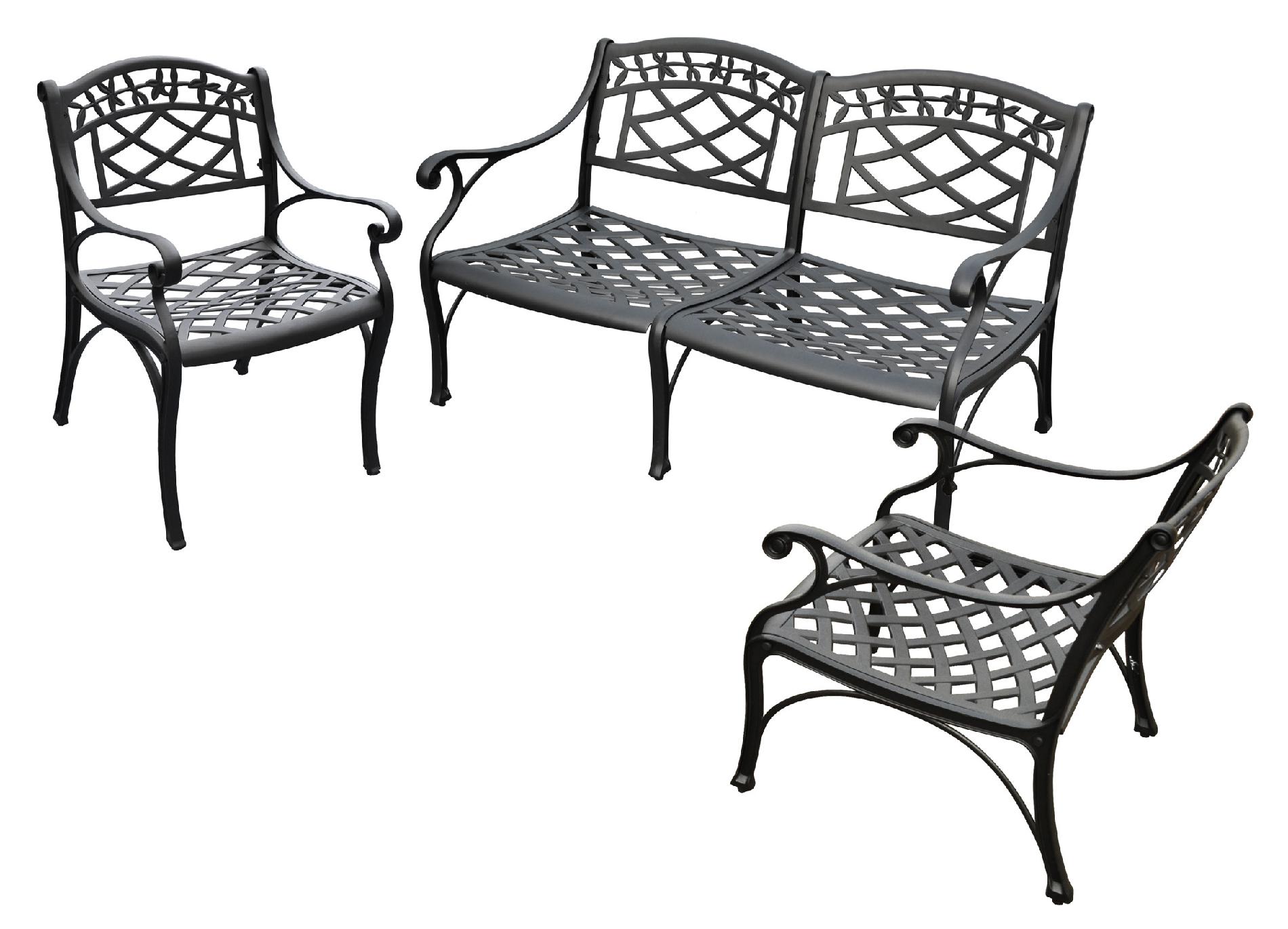 Crosley Outdoor Sedona 3 Piece Cast Aluminum Outdoor Seating Set