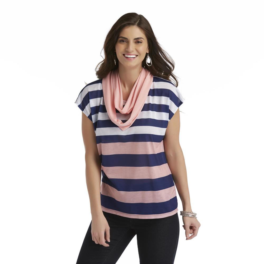 Canyon River Blues Women's Shirt & Infinity Scarf - Striped