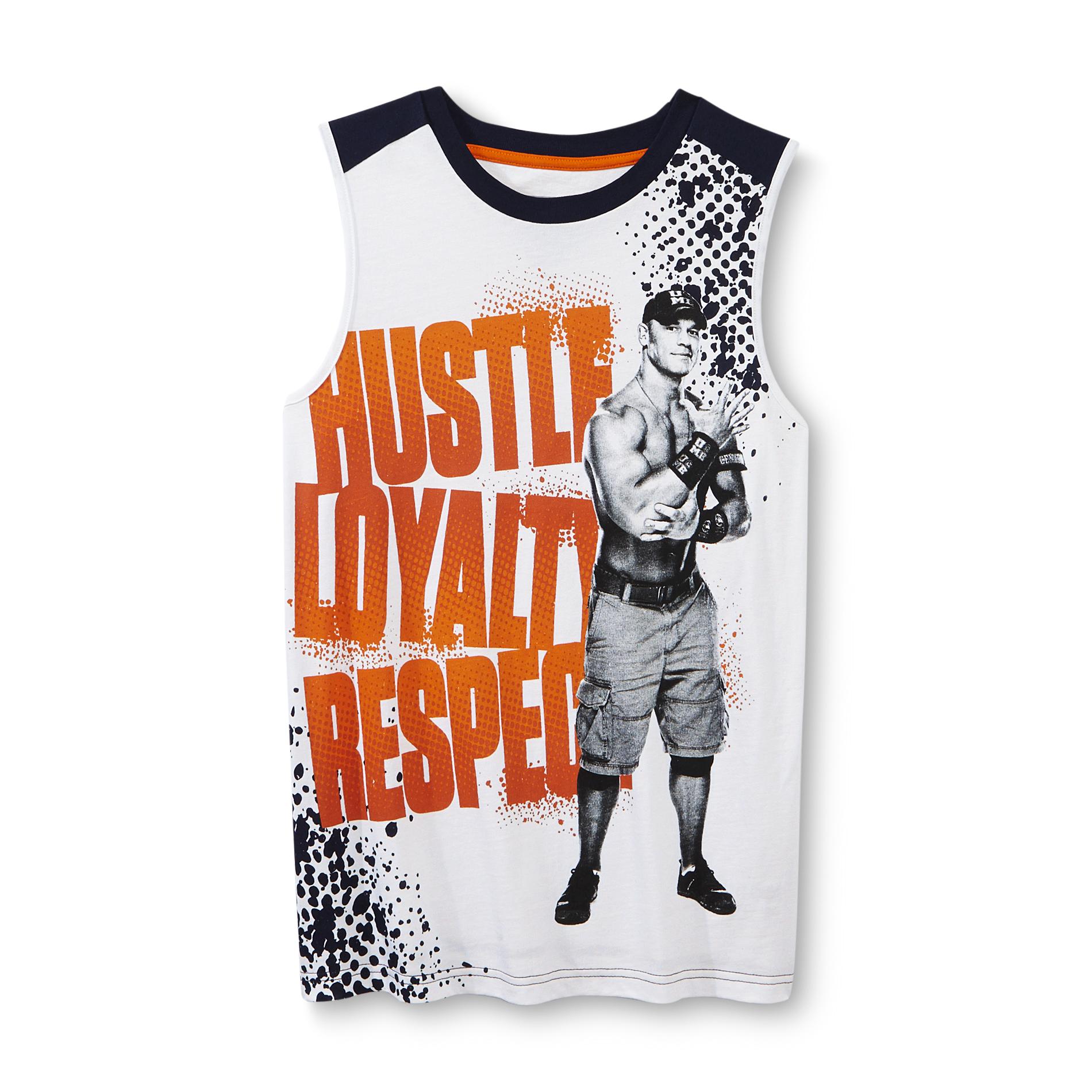 Never Give Up By John Cena Boy's Graphic Tank Top &#8211; Hustle  Loyalty  Respect