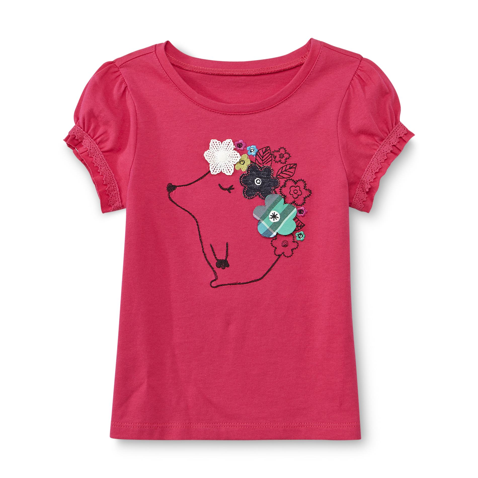 Toughskins Toddler Girl's Cap Sleeve T-Shirt - Hedgehog