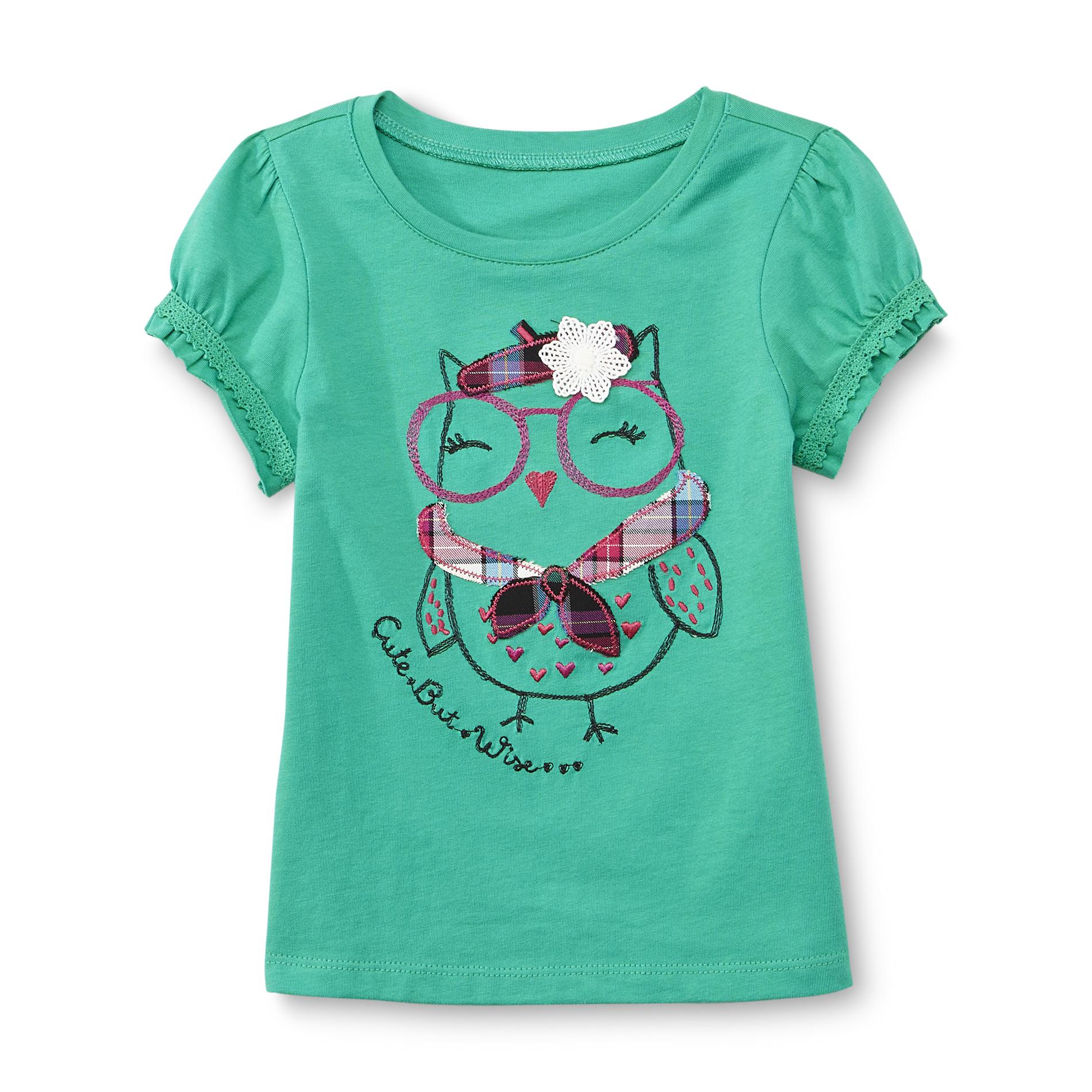 Toughskins Toddler Girl's Cap Sleeve T-Shirt - Owl